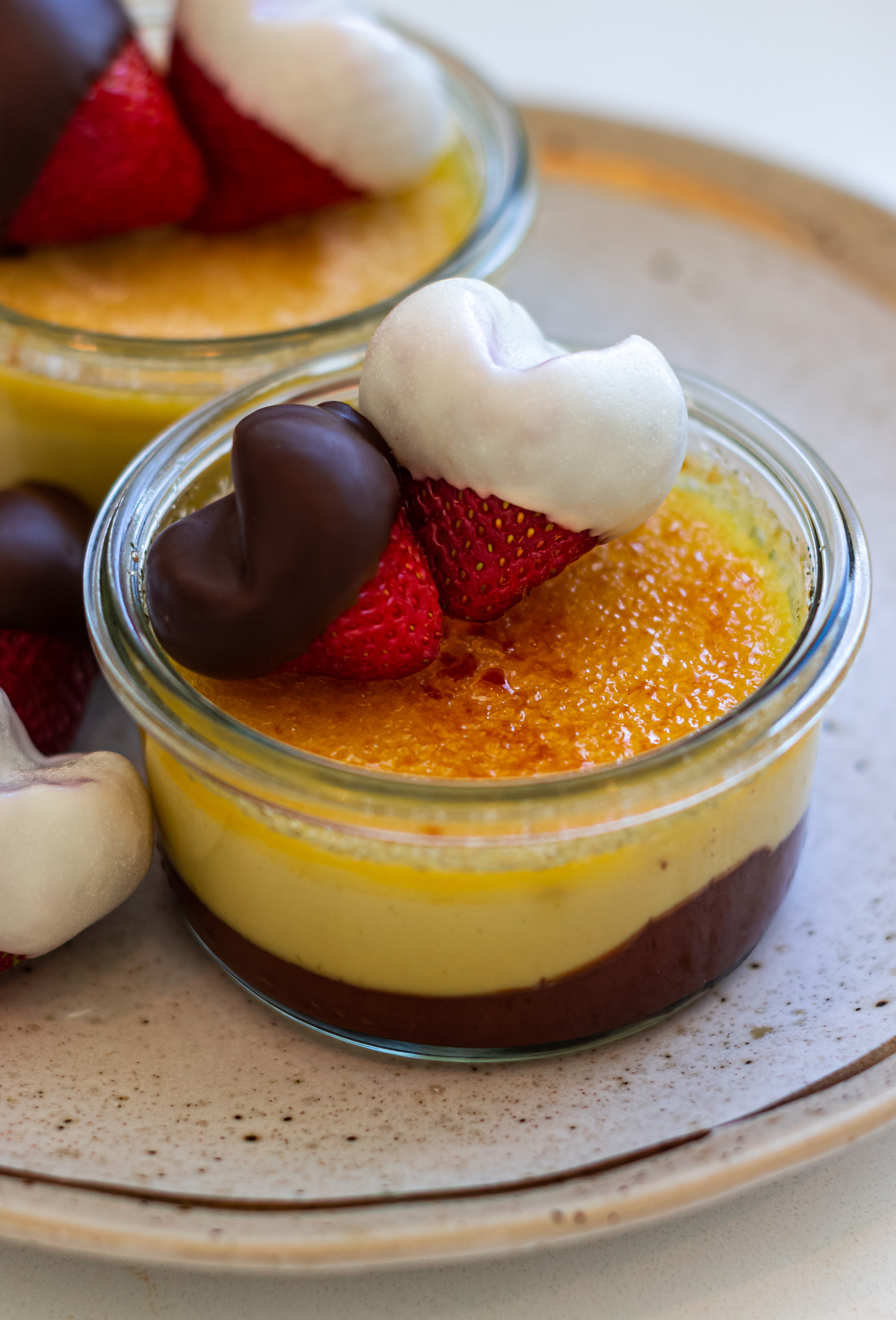Sous Vide Spiked Tuxedo Creme Brulee